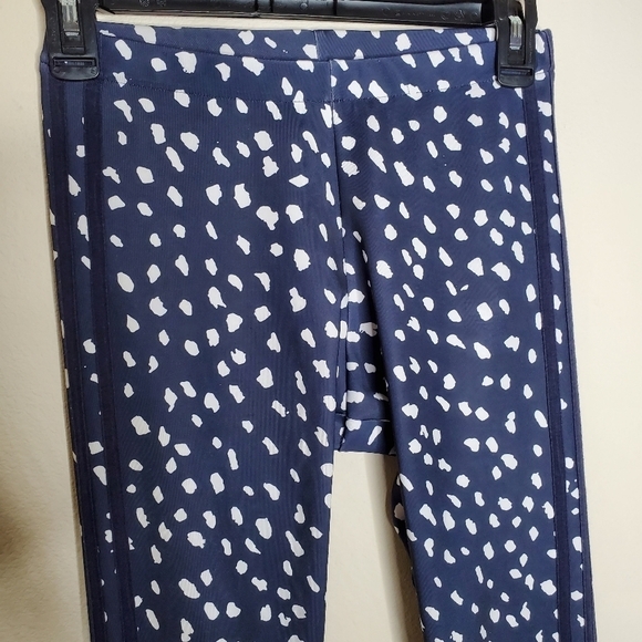 Adidas Originals Navy Blue High Rise 3 Striped Dot Printed Tight Leggings - Picture 7 of 12